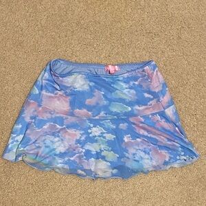 Sugar Thrillz Dreamy Blue and Pink Mini Skirt